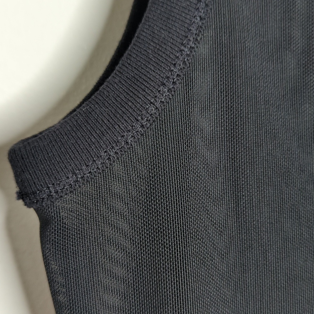 Saks 5th Ave New York Black Label Women's M Sleeveless Black Sheer Tank Top - Picture 6 of 9